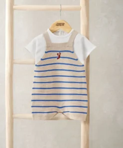 Knitted Dungarees & T-Shirt Set