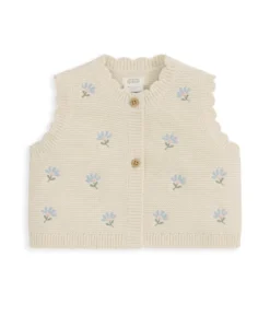 Knitted Girls Waistcoat & Top Set