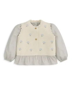Knitted Girls Waistcoat & Top Set