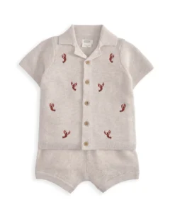 Knitted Lobster Shirt & Shorts