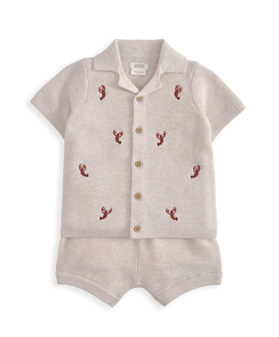 Knitted Lobster Shirt & Shorts