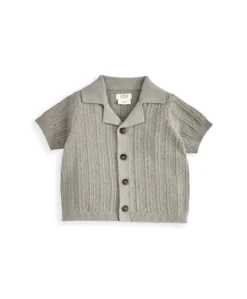Knitted Shirt & Shorts Outfit Set