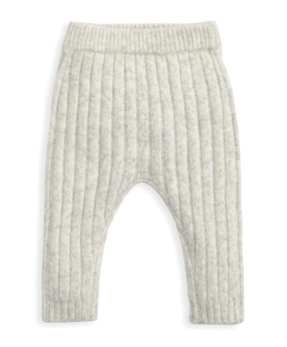 Knitted Top & Leggings Set (2 Pieces) – Grey Marl