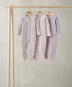 Lavendar Sleepsuits (Pack of 3)