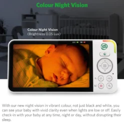 LeapFrog LF915HD 5 Inch Video Baby Monitor & Floorstand - White