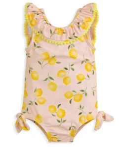 Lemon Print Frill Swimsuit
