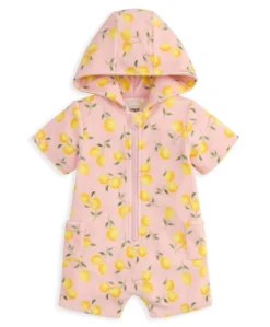 Lemon Print Towel Romper