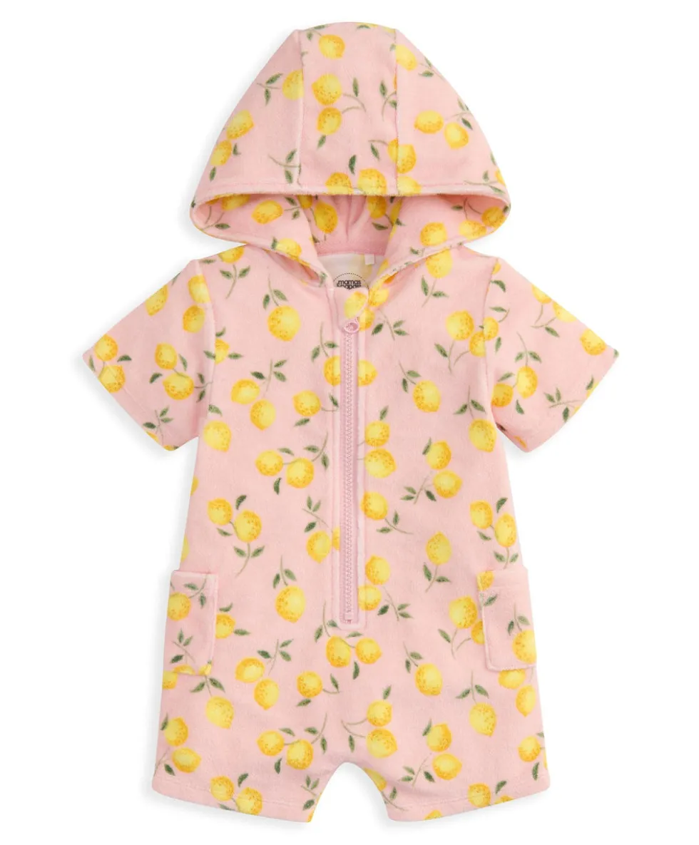 Lemon Print Towel Romper