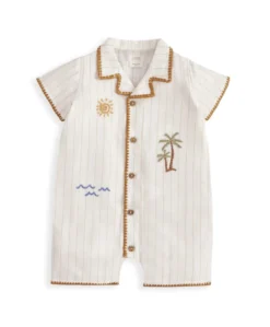 Linen Shirt Romper