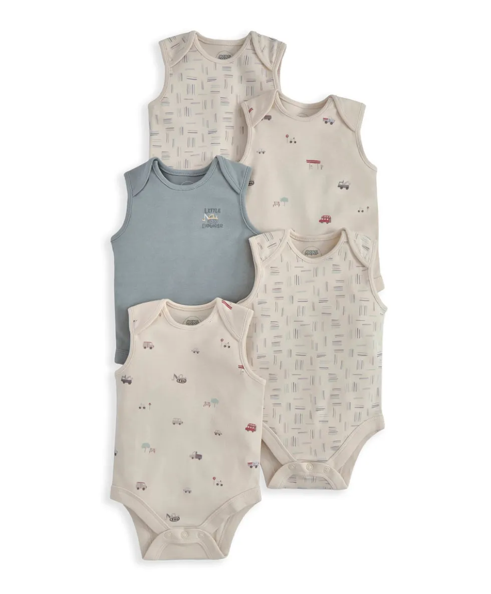 Little Explorer Short-Sleeved Bodysuits (Pack of 5)