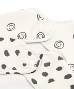 Mamas & Papas Another Fox Long Sleeved Bibs (2 Pack) Faces/Cheetah Spot