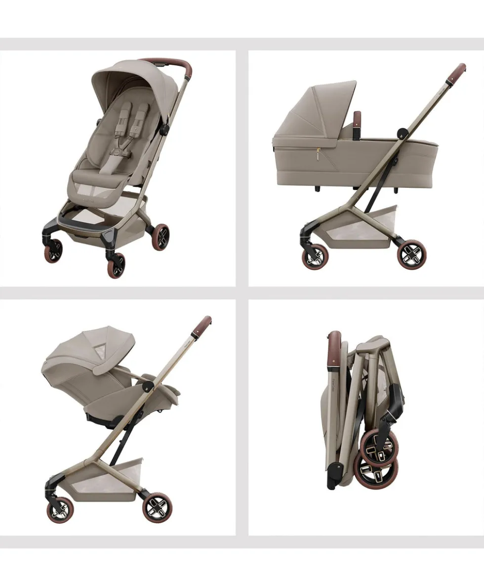 Maxi-Cosi Fame Cabin Pushchair Bundle with Maxi-Cosi Coral Slide Pro Car Seat & Base (5 Pieces) - Sapphire Sand