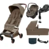 Maxi-Cosi Fame Cabin Pushchair Bundle with Maxi-Cosi Coral Slide Pro Car Seat & Base (5 Pieces) -Truffle