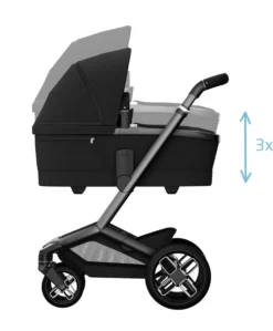 Maxi-Cosi Fame Premium Pushchair Bundle with Pebble 360 Pro 2 Car Seat & Base – Black with Black Wheels