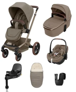 Maxi-Cosi Fame Pushchair & Carrycot with Maxi-Cosi Pebble 360 Pro² Car Seat & Base - Oak Truffle