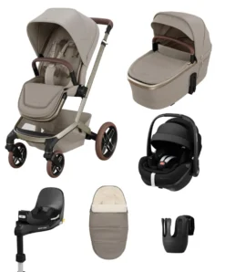 Maxi-Cosi Fame Pushchair & Carrycot with Maxi-Cosi Pebble 360 Pro² Car Seat & Base - Sapphire Sand