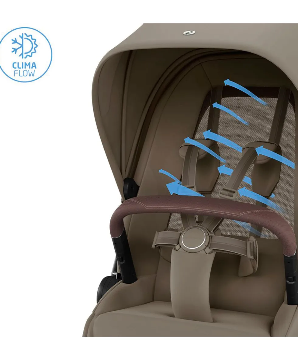 Maxi-Cosi Fame Ultimate Pushchair Bundle with Maxi-Cosi Coral Slide Pro Car Seat & Maxi-Cosi Pearl XL Slide Pro Car Seat (10 Pieces) - Oak Truffle