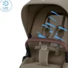 Maxi-Cosi Fame Ultimate Pushchair Bundle with Maxi-Cosi Coral Slide Pro Car Seat & Maxi-Cosi Pearl XL Slide Pro Car Seat (10 Pieces) - Saphire Sand