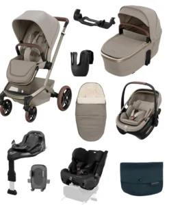 Maxi-Cosi Fame Ultimate Pushchair Bundle with Maxi-Cosi Coral Slide Pro Car Seat & Maxi-Cosi Pearl XL Slide Pro Car Seat (10 Pieces) - Saphire Sand