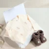 0-3m Embroidered Teddy Bear Romper Baby Gift Box - Medium