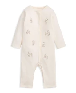 0-3m Embroidered Teddy Bear Romper Baby Gift Box - Medium