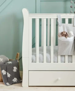 Mia Cotbed & Luxury Hybrid Twin Mattress Bundle - Off-White