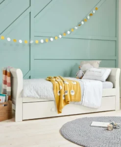 Mia Cotbed & Premium Pocket Spring Mattress Bundle - Off-White