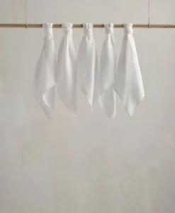 Muslin Squares White - 5 Pack