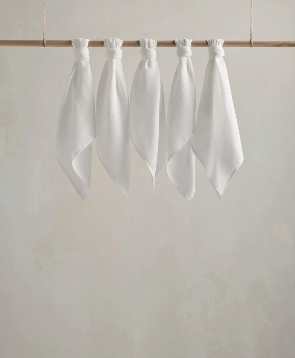 Muslin Squares White - 5 Pack