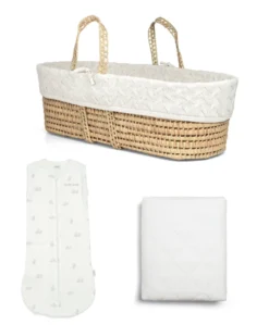 Newborn Moses Basket Bundle (3 Pieces) - Bunny
