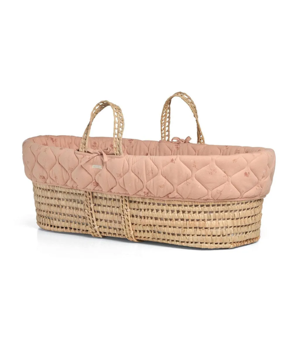 Newborn Swaddle and Moses Basket Bundle (3 Pieces) - Wildflower