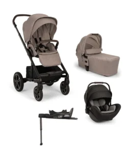 Nuna MIXX Next Pushchair Bundle with ARRA Flex Car Seat & BASE Curv Base - Cedar