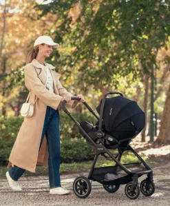 Nuna MIXX Next Pushchair Bundle with ARRA Flex Car Seat & BASE Curv Base - Biscotti