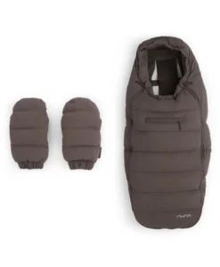 Nuna Winter Stroller Footmuff Set with Gloves & Bag - Chestnut