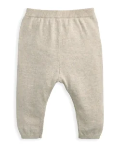 Oatmeal Knit Polo Bodysuit & Bottoms Set (2 Pieces)
