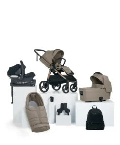 Ocarro 2 Complete Pushchair Bundle with Cybex Aton B2 i-Size Baby Car Seat (8 Pieces) - Oatmeal