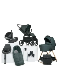 Ocarro 2 Complete Pushchair Bundle with Cybex Cloud T i-Size Rotating Baby Car Seat & Base - (9 Pieces) - Teal