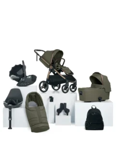 Ocarro 2 Complete Pushchair Bundle with Cybex Cloud T i-Size Rotating Baby Car Seat & Base (8 Pieces) - Evergreen
