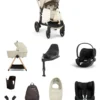 Ocarro 2 Pushchair Baby to Toddler Travel Bundle with Cybex Cloud T & Sirona T (12 Pieces) – Shell