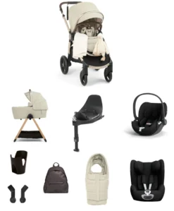 Ocarro 2 Pushchair Baby to Toddler Travel Bundle with Cybex Cloud T & Sirona T (12 Pieces) – Shell