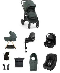 Ocarro 2 Pushchair Baby to Toddler Travel Bundle with Maxi-Cosi Pebble 360 Pro2 & Pearl 360 Pro (10 Pieces) – Teal