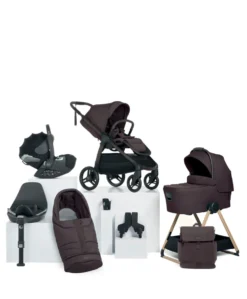 Ocarro 2 Pushchair Bundle with Cybex Cloud T+ Car Seat & Base (9 Pieces) - Americano