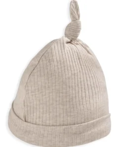Organic Cotton Ribbed Hat - Oatmeal