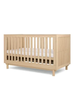Oska Cotbed & Premium Pocket Spring Cotbed Mattress Bundle - Oak