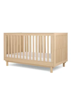 Oska Cotbed & Premium Pocket Spring Cotbed Mattress Bundle - Oak