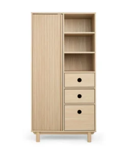 Oska Nursery Bundle With Lua Bedside Crib (6 Pieces) - Oak