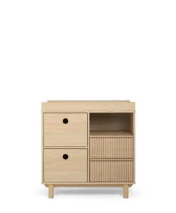 Oska Nursery Bundle With Lua Bedside Crib (6 Pieces) - Oak