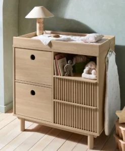 Oska 3 Piece Cotbed Range With Dresser Changer & Wardrobe - Oak