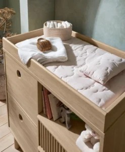 Oska 2 Piece Cotbed Set with Dresser Changer - Oak