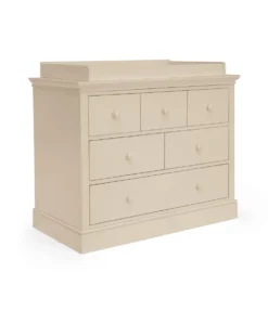Oxford Nursery Bundle With Lua Bedside Crib - Cashmere/Fawn